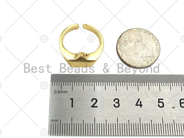 Dustin S5 Rings Gold Five Star Signet Ring, Sku#X199 β Bestbeads&Beyond