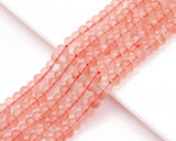 Watermelon Quartz Rondelle Smooth Beads, 5x8mm, Sku#U1412