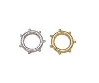 Gold Round Boat Anchor Frame Shape Clasp, Sku#Y753