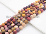 Natural Matt Smooth Round Mookaite beads, SKU#399M