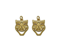 Gold Mask Charm, Sku#F1478