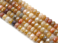 Mystic Genuine Rutilated Jade Rondelle Faceted Beads Sku#UA268