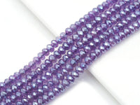 Mystic Genuine Amethyst Rondelle Faceted Beads, Sku#UA290