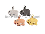 CZ Micro Pave Elephant Shaped Pendant/Charm, Cubic Zirconia