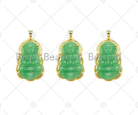 Green Jade Guan Yin Pendant, Sku#U1097