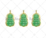 Green Jade Guan Yin Pendant, Sku#U1097