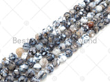 High Quality Black White Fire Agate Beads, Dragon Vein Agate