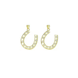 CZ Large Horseshoe U Shape Charm, Sku#LK910