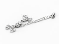 Double loops lobster Clasp for bracelet Necklace, 29x10mm, SKU#H101