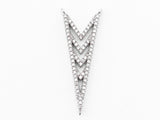 CZ Micro Pave Multi Arrow V shaped Pendant Connector, CZ Pendant in Gold Rose Gold Tone, Rhinestone Jewelry Findings 14x36mm, sku#F346
