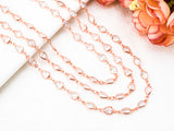 High Quality Teardrop Shape CZ Beaded Rosary Chain, sku#E348