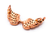 CZ Micro Pave 9x21mm Angel Wings Connector/Link, Cubic Zirconia Bracelet Necklace Connector, Gold Angel Wing Findings,1pc/2pcs, sku#Y20