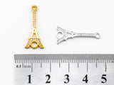 CZ Micro Pave Eiffel Tower Connector/Link, Cubic Zirconia Bracelet Necklace Connector, Pave Charm, 10x25mm,sku#Y22