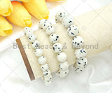 Natural Dalmation Jade Stretchy Bracelet, Sku#EF27