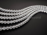 Natural Clear Quartz Round Smooth beads, 6mm/8mm/10mm/12mm Round Quartz beads, 15.5" Full Strand, SKU#V11