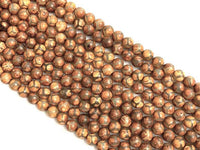 Natural Tibetan Brown Agate Football Line Beads, Dzi Agate beads, 6mm/8mm/10mm/12mm/14mm Tibetan Round Agate, 15.5" Full Strand, sku#U923B