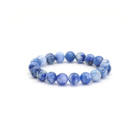 Genuine Chrysocolla Round Smooth Stretchy Bracelet, 8mm/10mm, Sku#EF374