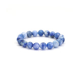 Genuine Chrysocolla Round Smooth Stretchy Bracelet, 8mm/10mm, Sku#EF374