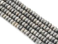 Genuine Map Jasper Rondelle Smooth Beads, 5x8mm, Sku#U1418