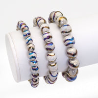 AB Mystic Tibetan Agate Stretchy Bracelet, Sku#EF427