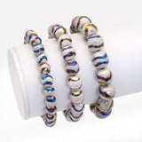 AB Mystic Tibetan Agate Stretchy Bracelet, Sku#EF427