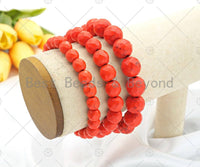 Orange Howlite Stretchy Bracelet