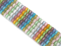 Mixed Color Cat's Eye Rondelle Smooth Beads, 5x8mm, Sku#U1431