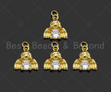 Gold Filled CZ Micro Pave Cute Angel Shape Pendant,18K Gold Filled Angel Charm, Necklace Bracelet Charm Pendant,15x14mm,Sku#LK343