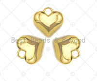 Plain Gold Puffy Heart Shape Charm/Pendant, Heart Shape Char