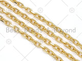 Paper Clip Chain by Yard, 18K Gold Filled Paper Clip Rectangle Chain, Wholesale Bulk Chain, Necklace Bracelet DIY Chain, 7x11mm,sku#E547