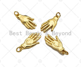 Dainty Gold Hand Shape Pendant/Charm, Gold Palm Charm, Necklace Bracelet Charm Pendant,10x20mm, Sku#Z1278