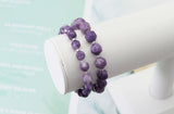 Purple Phosphosiderite Beads Bracelet,Sku#EF101