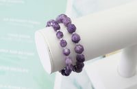 Purple Phosphosiderite Beads Bracelet,Sku#EF101