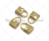 Dainty Gold Padlock Clasp Charms, Dainty Lock Charms, Padlock Clasp, Gold Charm, Gold Pendant, Padlock Necklace Charms, 11x16mm, Sku#LK121