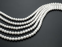 6/8mm/10mm/12mm/14mm Quality White Mother of Pearl, Mop Shell, White Shell, Pearl, Round 128 Faceted Gemstone Beads, 15inch strand, SKU#T66