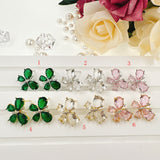 Clear Crystal CZ Butterfly Earrings, Sku#A168