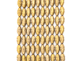 Natural Hematite Matt Gold Long Oval Shaped Beads, Old Man Head Carved, Metallic Gold Gemstone Beads, 8x16mm,8'' Full Strand, Sku#W54