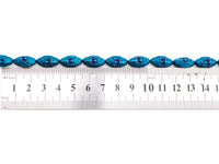 Natural Hematite Matt Blue Long Oval Beads, Old Man Head Carved, Oval Metallic Blue Gemstone Beads, 8x16mm,8'' Full Strand, Sku#W59