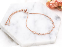 CZ Sliding Adjustable Bracelet,Sku#E357