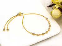 CZ Sliding Adjustable Bracelet,Sku#E357