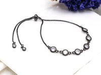 6mm Clear CZ Bezel bracelet, SKU#E359