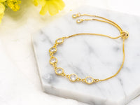 6mm Clear CZ Bezel bracelet, SKU#E359