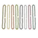 Clear Pink Black CZ Clover Flower Adjustable Necklace, Sku#A229