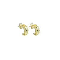 Small Gold Swirl Huggie Earrings, Sku#A251