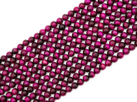 High Quality Natural Fuchsia Tiger Eye Round  Beads,4mm/6mm/8mm/10mm/12mm/14mm Round, Fuchsia Tiger Eye, 15.5'' Full strand, SKU#U65