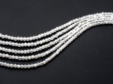 Quality Natural Moonstone Round Faceted beads, 2mm/3mm/4mm Small Sparkly White Gemstone Beads, White Moonstone, 15.5inch strand, SKU#U214