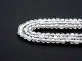 Quality Natural Moonstone Round Faceted beads, 2mm/3mm/4mm Small Sparkly White Gemstone Beads, White Moonstone, 15.5inch strand, SKU#U214