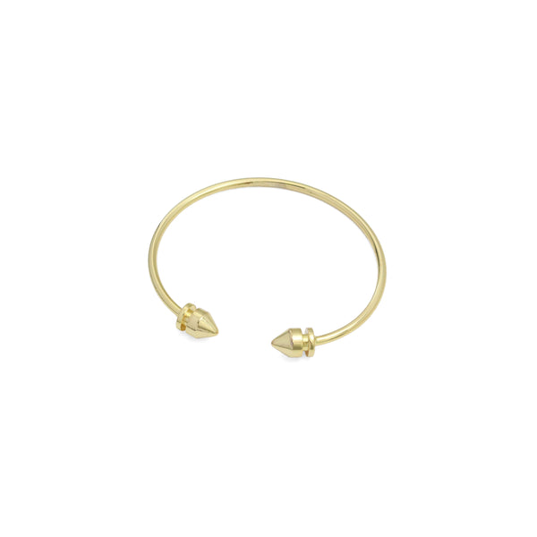 Gold Arrow End Spin Top Cuff Bracelet, Sku#A325
