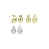 Multicolor Clear CZ  Tear Drop Shape Earrings, Sku#A360