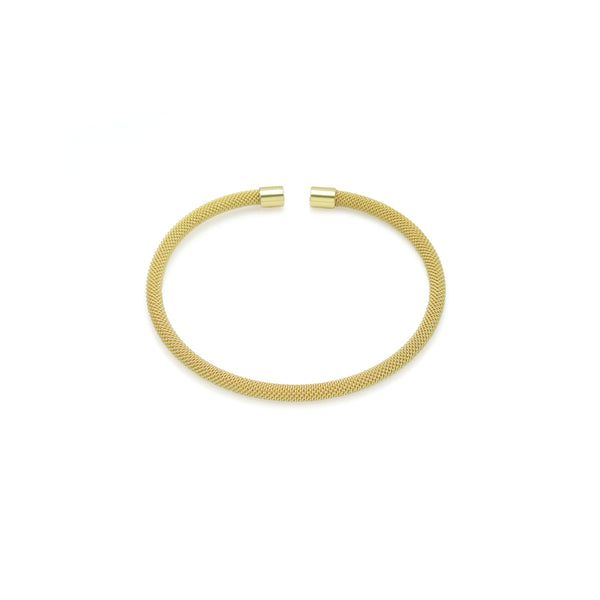 Knitting Patten Gold Adjustable Bracelet, Sku#A437